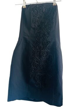 H&M Black Embroidered Panel Dress